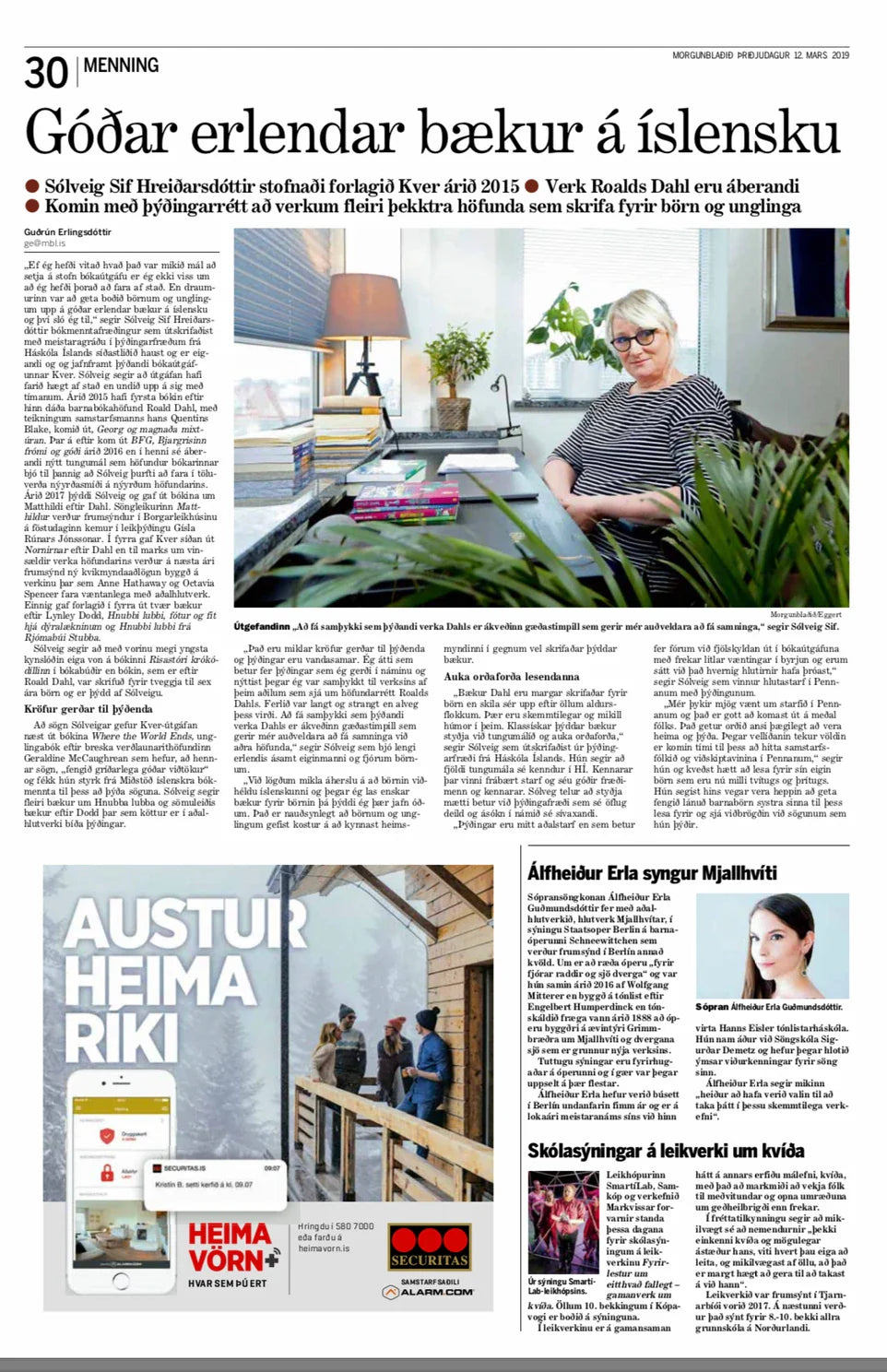 „Klassískar þýddar bækur styðja við tungumálið og auka orðaforða“