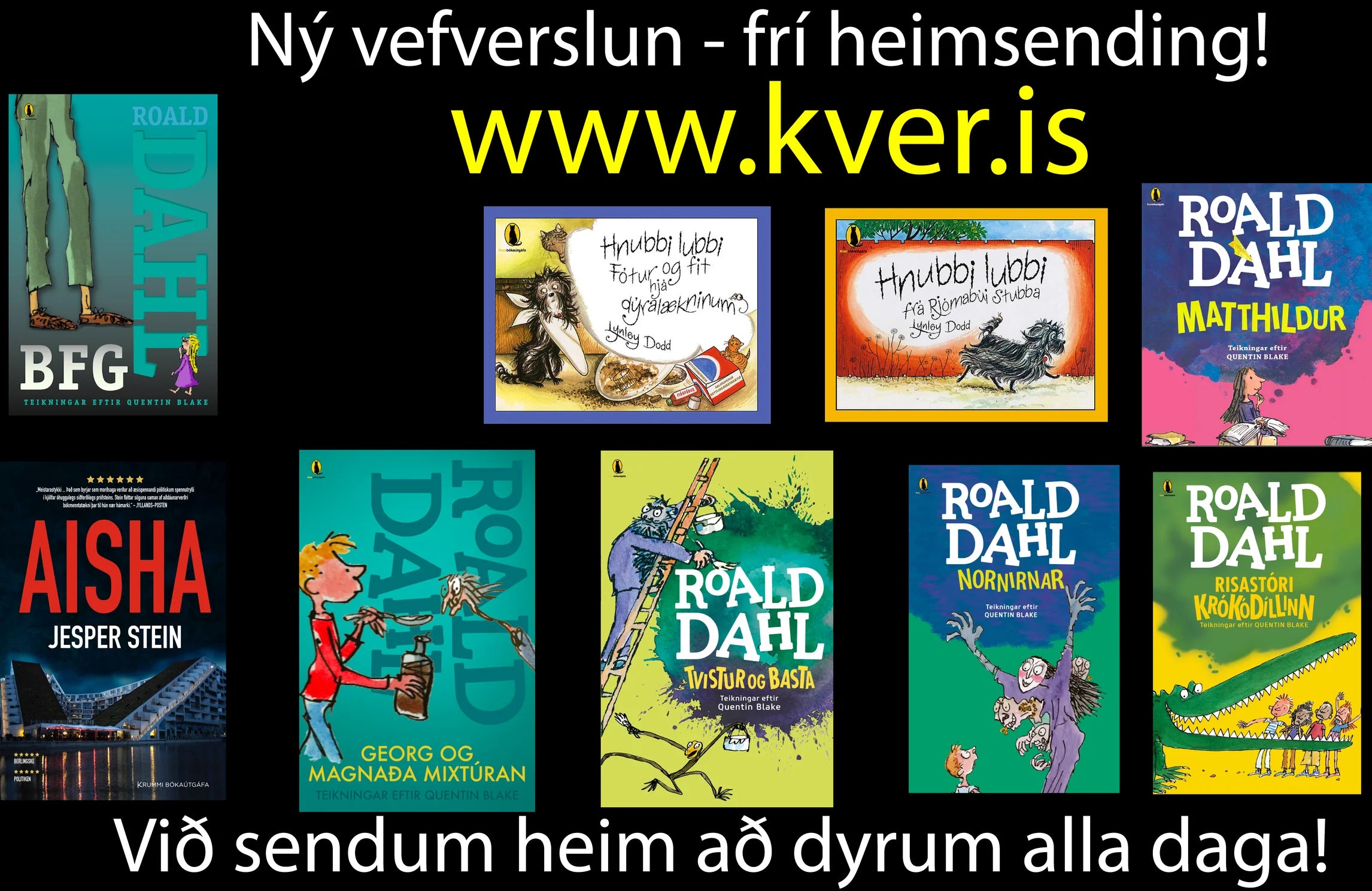 Vefverslun Kvers bókaútgáfu er komin í loftið!