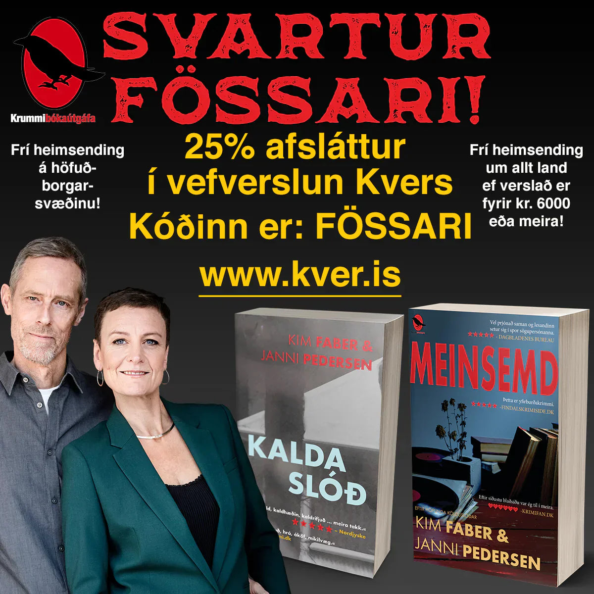 Krimmar á Svörtum fössara í vefverslun Kvers!